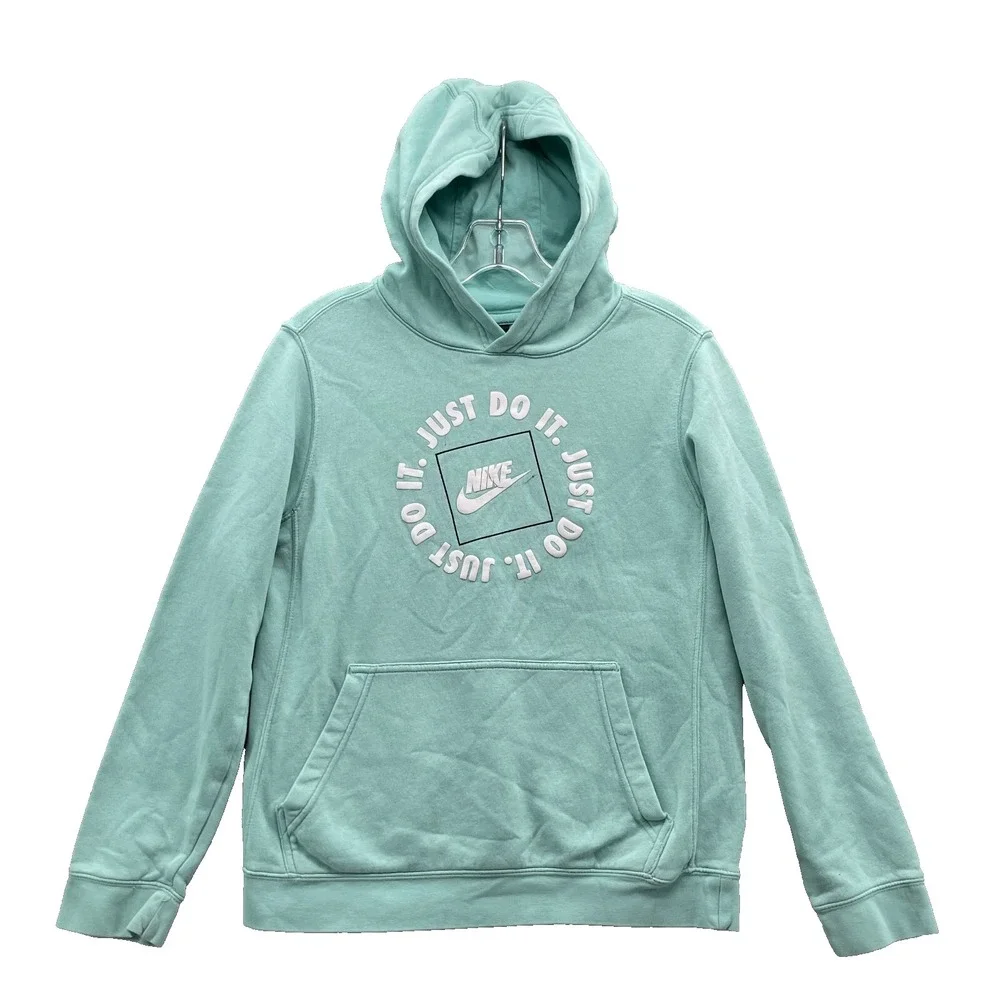 Nike Hoodie Women Large Aquamarine Training Streetwear Athleisure Gym Travel Y2k